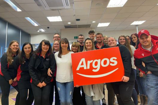 Staff at Argos Caerphilly