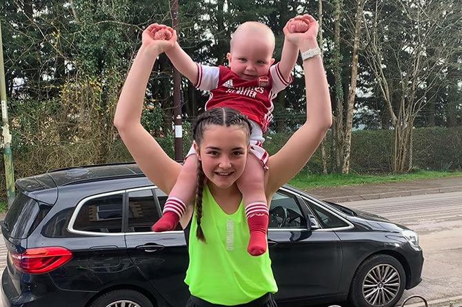 15-year-old Carey Neale and her baby brother Leo