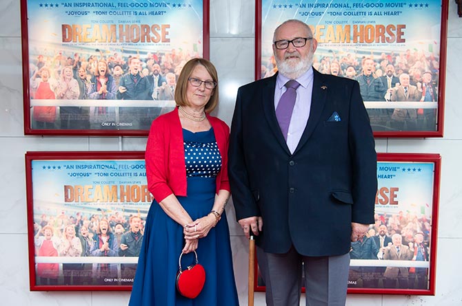 Jan and Brian Vokes at the premiere of Dream Horse at Blackwood's Maxime Cinema