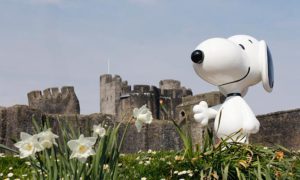 Snoopy at Caerphilly Castle