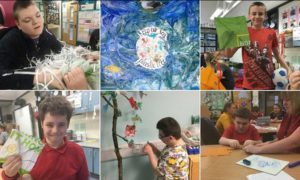Trinity Fields pupils taking part in the Young Reporters for the Environment competition