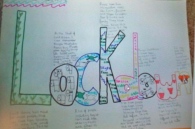 Artwork included in the time capsule put together by Caerphilly Youth Forum