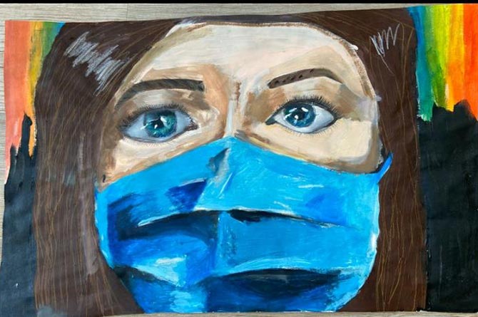 Artwork included in the time capsule put together by Caerphilly Youth Forum