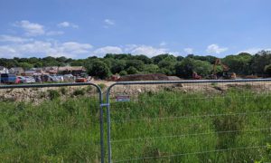 Housing being built on the site of the former Bedwellty Comprehensive playing fields