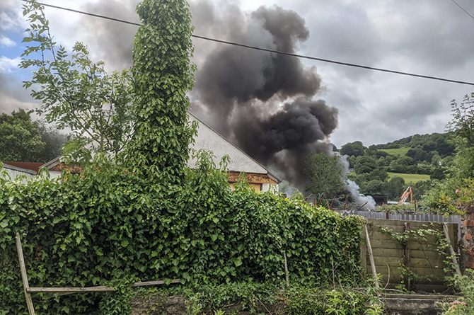 The fire on Commercial Lane, Pontymister