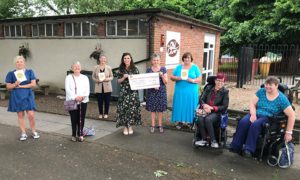 From left: Angela Harney; Joan Warburton; Diana Parsons; Lucia Osmond of Maggie's; Rhianwen Mills; Jenny Lewis; Sherrall Morris; Sonia Jones