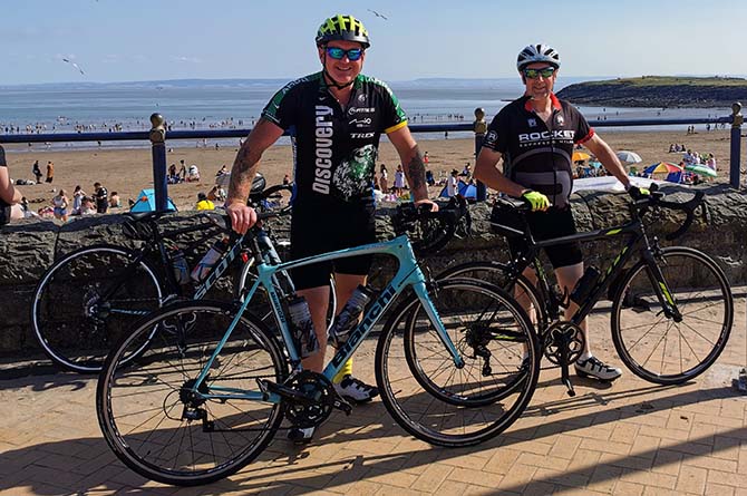 Carl Stokes, left, and cousin Phil Flew will be cycling 516 miles in aid of Noah's Ark Children's Hospital