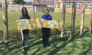Derwendeg pupils have been celebrating the school's 100th anniversary