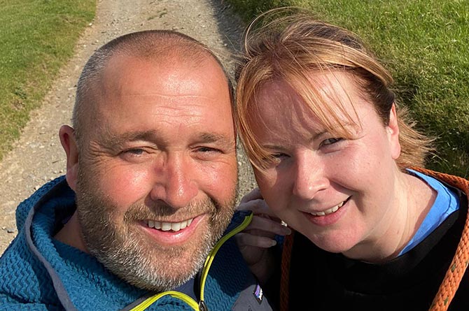 Fundraiser Anthony Williams with wife Bronagh