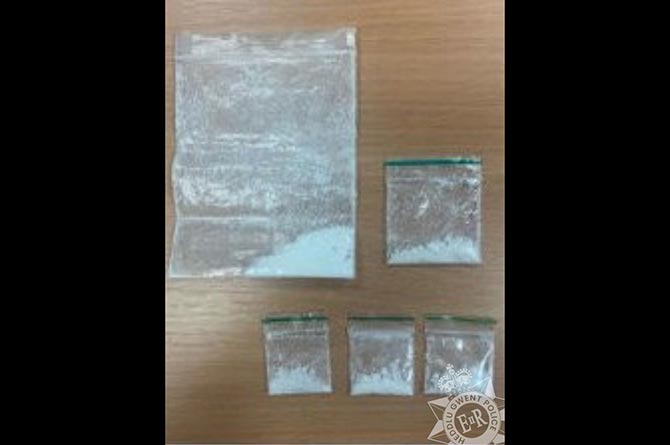 Police caught Samuel Davies with five bags of cocaine