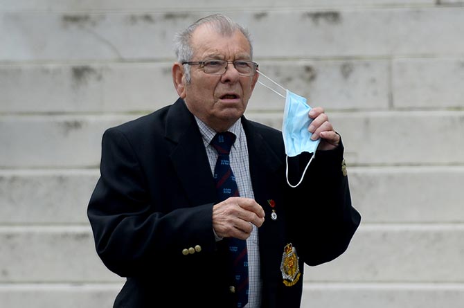 William Anderson, 81, outside Cardiff Crown Court