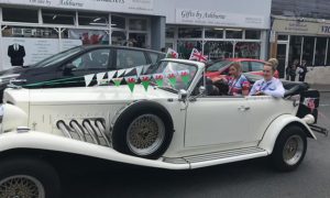 Olympians Lauren Price and Lauren Williams during their parade through Ystrad Mynach