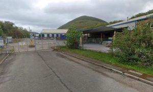 The entrance to Chapel Farm Industrial Estate, Cwmcarn