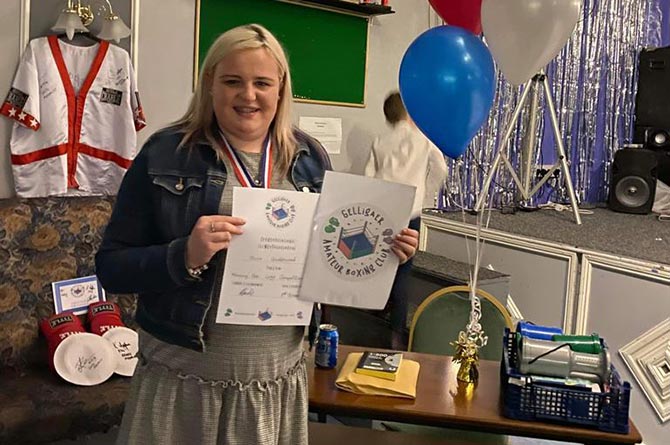Olivia Underwood, 17, won a competition to design Gelligaer ABC's new logo