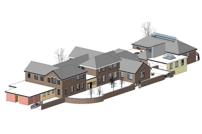 An artist's impression of the proposed pupil referral unit in Pontllanfraith