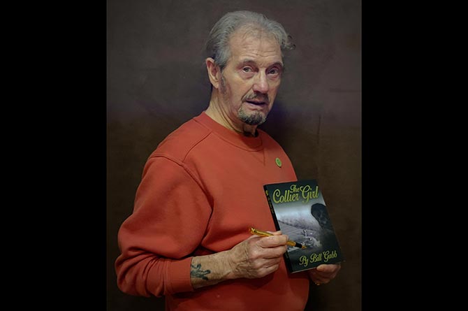 Local author Bill Gabb with his new book The Collier Girl