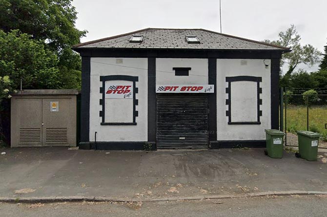 The former Pit Stop Cafe in Bedwas
