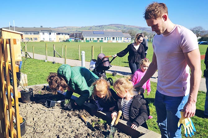 A diversity garden has been planted at the Y Gwyndy campus in Caerphilly