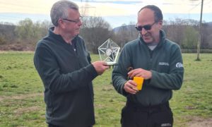 Volunteer Billy Hughes, left, with the council's Countryside Officer, Kerry Galey