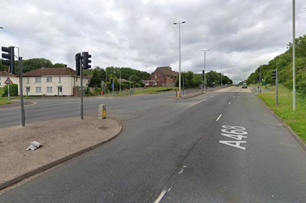 The crash happened on the junction between Heol y Dderwen and the A468 in Nantgarw