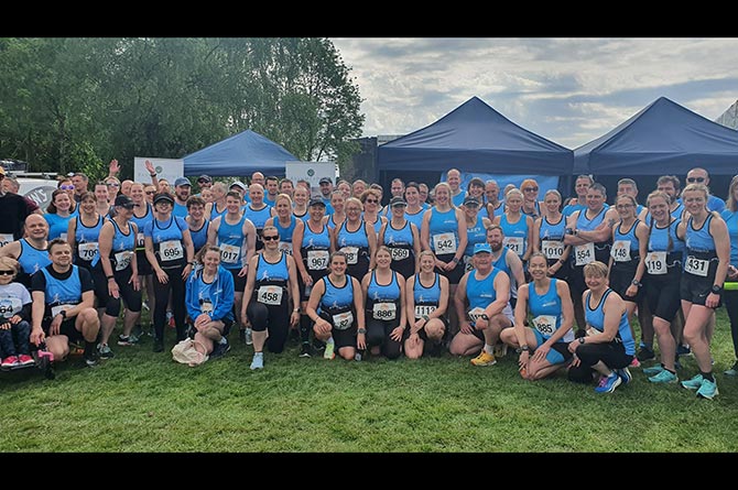 Members of Caerphilly Runners before the race