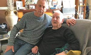 Michael Barry with his father, David Barry