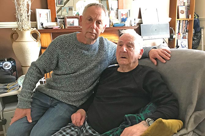 Michael Barry with his father, David Barry