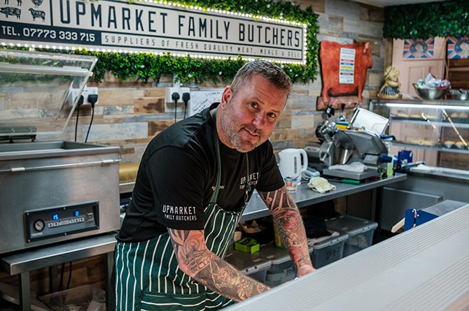 Paul Livermore of Upmarket Family Butchers, which is based at Caerphilly Indoor Market