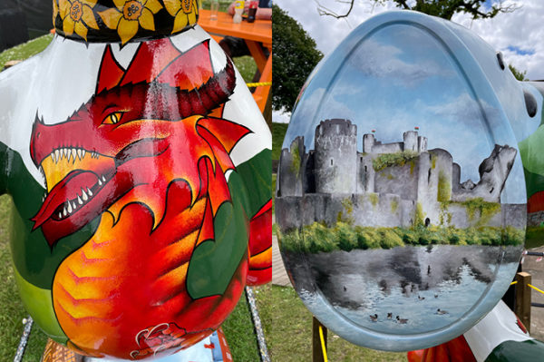 Kayleigh's design included a Welsh dragon and Caerphilly Castle, among other Welsh symbols and landmarks