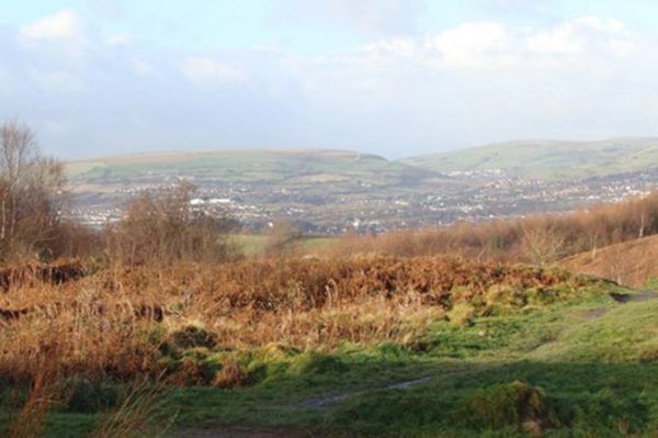 Caerphilly as seen from Rudry Common