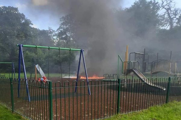 It is the second fire in the space of five months at the playground