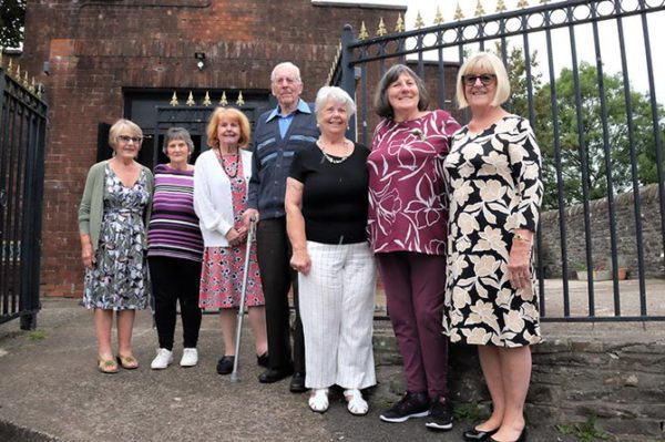 Caerphilly OAP Society committee members. From left: Pam Strange, Gloria McManus, Judith Davies, Dennis Welch, Jeanette Thomas, Aileen Bourne and Janet Baynton