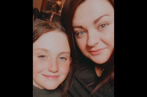 Hollie-Mai, left, with mum Hannah