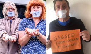 Councillors Jan Jones, Janine Reed and Kevin Etheridge feel "gagged"