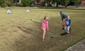 A taster session at Oakdale bowling green