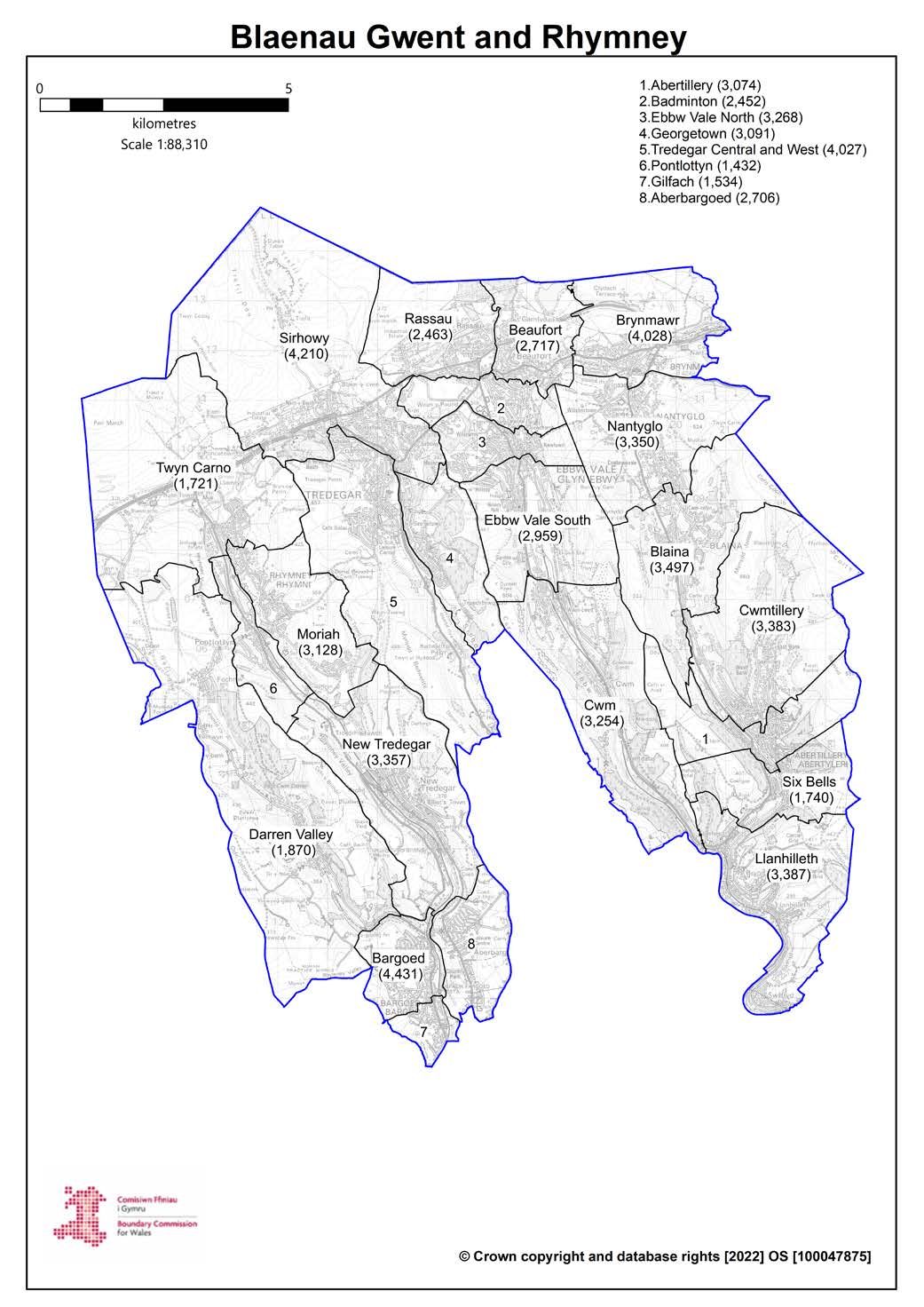 Proposals for the new Blaenau Gwent and Rhymney parliamentary constituency