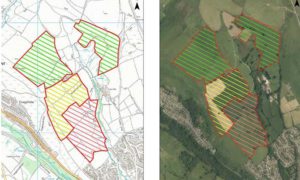 The proposed location of the new Cwm Ifor Solar Farm in Penyrheol
