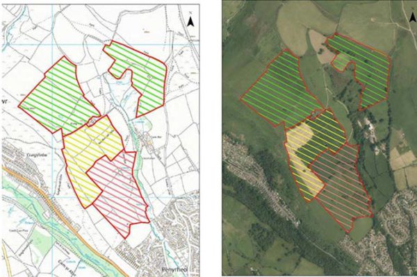 The proposed location of the new Cwm Ifor Solar Farm in Penyrheol