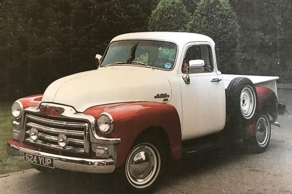 Philip's 1954 GUC American pick-up truck was raffled to raise money for the MS Society