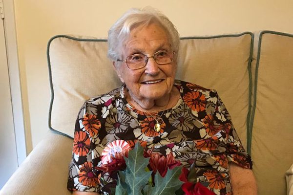 Phyllis Price on her 100th birthday