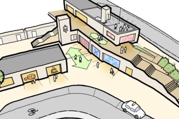 An impression of what the entrance to the new transport interchange could look like