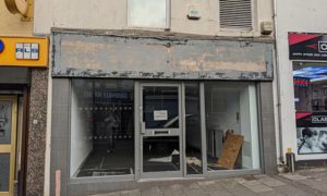 An empty shop unit on Cardiff Road, Caerphilly