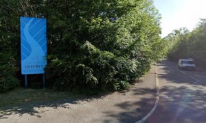 The entrance to Dyffryn Business Park