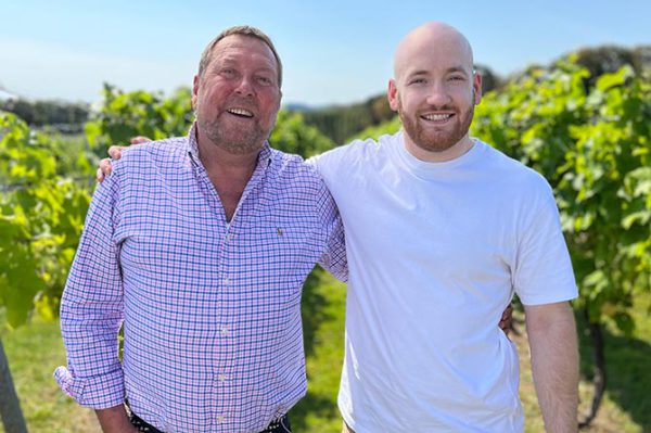 Robert Morgan, left, with bone marrow donor Tom Heaven