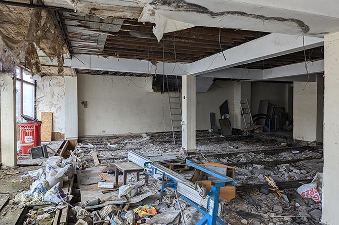 Manchester House needs to be totally gutted and fitted with a new roof