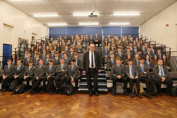 Andrew Bailey, the Governor of the Bank of England, visited St Cenydd Comprehensive School