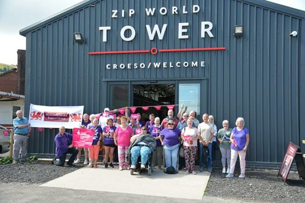 One of the trips organised by the group was to Zip World Tower, near Hirwaun