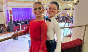 Brooke Smith and partner Charlie Jennings in Blackpool