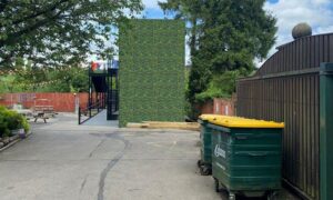 The homeless pods have been redesigned to blend in with the environment