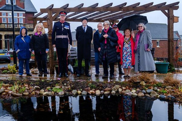 Brigadier Robert Aitken was given a tour of the climate change garden at Caerphilly Miners' Centre